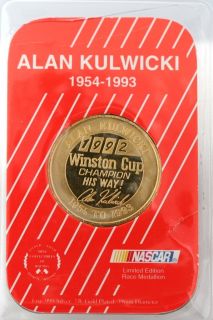 Alan Kulwicki Limited Edition NASCAR Race Medallion 1 oz Gold Plated 