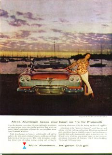 Alcoa Aluminum keeps your heart on fire for Plymouth Convertible ad 