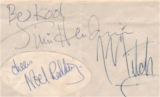 Jimi Hendrix Experience Signed 1967 German Handbill Fully Autographed 
