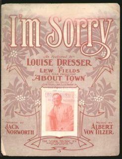 print i m sorry 1906 jack norworth vintage sheet music