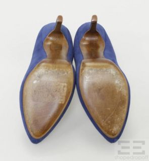 Alexandre Birman Cobalt Blue Suede Platform Heels Size 7 5
