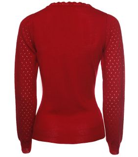 ALANNAH HILL She Kissed Everyone Jumper (Cherry) Size10  *RRP $189 