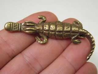 Alva Studios Reproduction Gold Alligator Pin Brooch