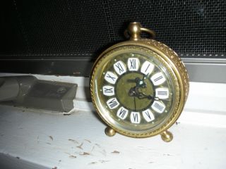 West Germany Vintage Blessing Brass Alarm Clock