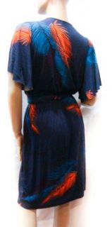 2010 Rachel Pally Alma Feather Print Wrap Dress
