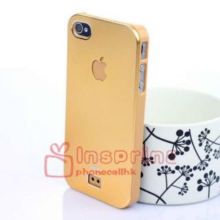 Aluminum Metal Skin Cover with TPU Hard Case Cover for Apple iPhone 4 