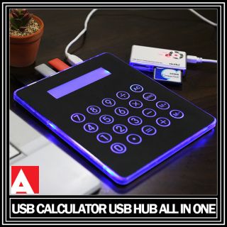   POWERED MOUSE PAD MAT CALCULATOR USB HUB ALL IN ONE PC COMPUTER LAPTOP
