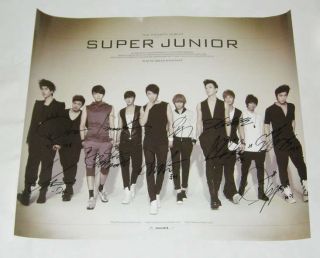 SJ Super Junior 4th BONAMANA Autographed Poster Ver C