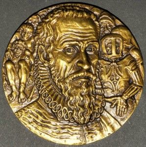 Medicine Ambroise Paré French Surgeon Bronze Medal by Armindo Viseu 