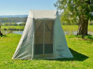  Canvas Vintage Tent Trailmaster Aluminum Poles RARE Camp