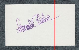 Amanda Blake Gunsmokes Miss Kitty in Person Signed Index Card