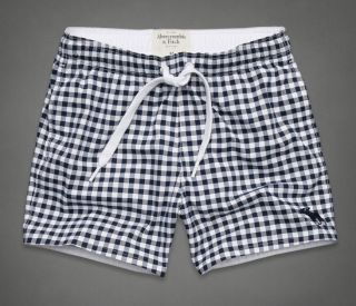   & Fitch Allen Mountain swim shorts in Navy Blue and White