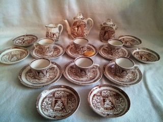Allerton Staffordshire, Complete Antique Child’s Tea Set Little Mae 