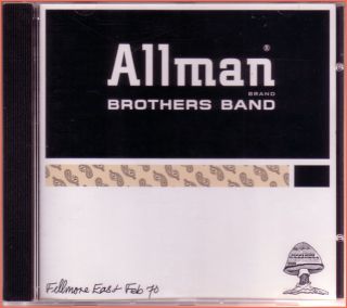 ALLMAN BROTHERS BAND ~ FILLMORE EAST FEB 70 ~ CD 1997 GRATEFUL DEAD 