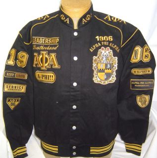 This Jacket proudly displays the rich heritage of the ALPHA PHI ALPHA 