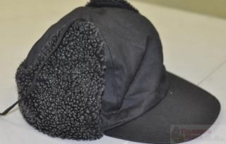 Amicale Black Faux Fur Lining Hat Sz L XL