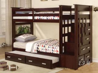 allentown twin bunk bed w staircase trundle retails for over $ 1599 