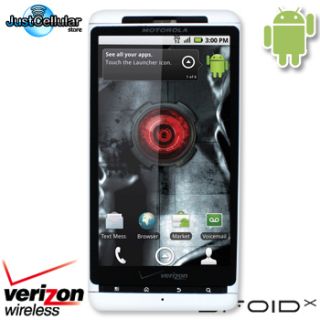 White New Motorola Droid x Android WiFi GPS 8MP Cell Phone No Contract 