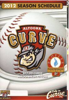 2012 Altoona Curve Baseball Pocket Schedule