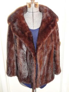 Dark Brown Mink Fur Jacket Coat Size Small by Vogue Furs Scranton PA 