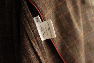 AMAZING $5,195 Brown Checkered Loro Piana Unlined Sport Coat Blazer 