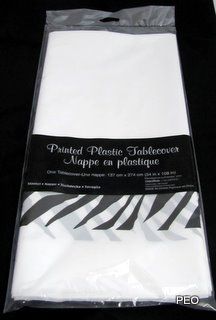 Zebra Print Package Plates Napkins Cups Tablecover Set