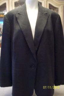 Ladies Womens Anne Klein AK Black Grey Stripe Suit Jacket Size 20W 