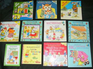 11 RICHARD SCARRY BEST EVER BOOK LOT children Busytown Bedtime Stories 
