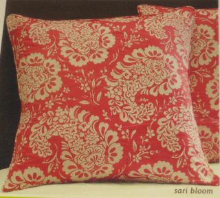 Amy Butler Sari Bloom Euro Pillow Sham Organic New 300TC Orange