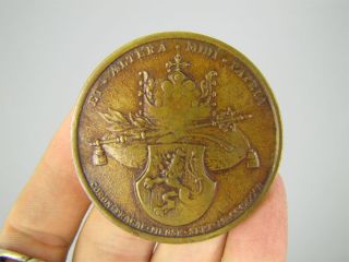 Real 1836 Prague King Queen Coronation Medal not Repro