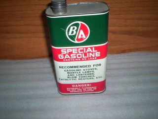   British American Oil Co Special Gasoline Fuel Oil Can Tin 40oz B A B/A