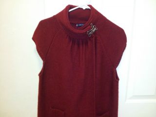 Anne KleinTunic Style Burgundy Sweater Gently Use Womens Size L