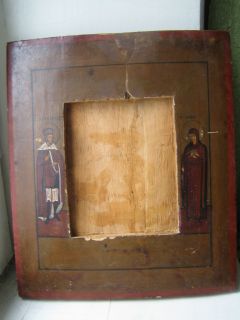 Antique Russian Orthodox icon,,St.Alexander,St.Anna,, from 19c.