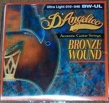angelico bronze wound acoustic guitar strings 010 046  6 