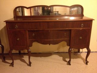 Antique Sideboard and Buffet Table Circa Late 1800S