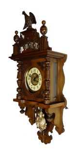 Antique German Junghans Free Swinger Wall Clock at 1900