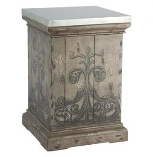 Tracery French Country Antique Hand Painted End Table