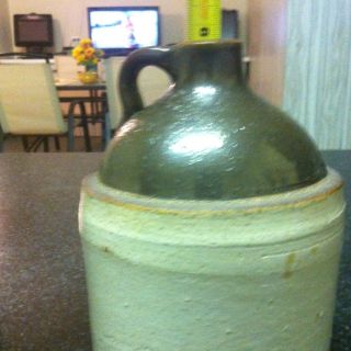 Antique Gallon Liquor Jug Stoneware Pottery Moonshine Whiskey Crock 