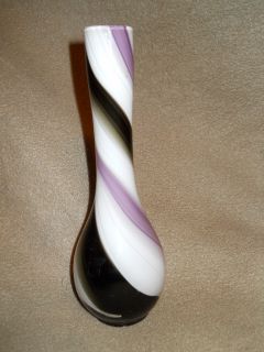 Antique Purple White Opaline Nasco Bud Vase