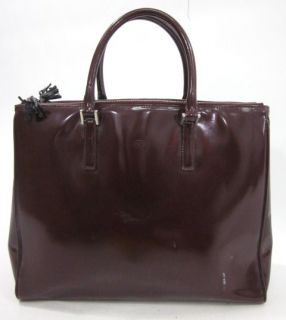 you are bidding on an anya hindmarch maroon patent leather tote 