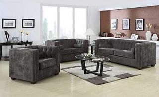 Coaster Alexis Transitional Chesterfield 2 Piece Living Room Set 