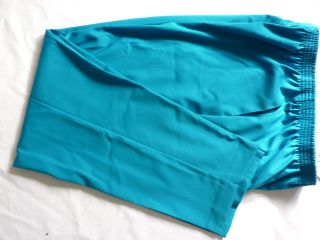 Alfred Dunner CALCUTTA Pants Sz 12 M Peacock Blue Green Stretch 
