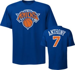 Carmelo Anthony New York Knicks Youth Name and Number T Shirt Royal 