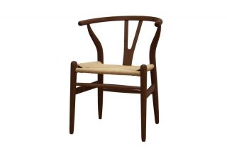 modern thea dark brown wood y wishbone accent chair time