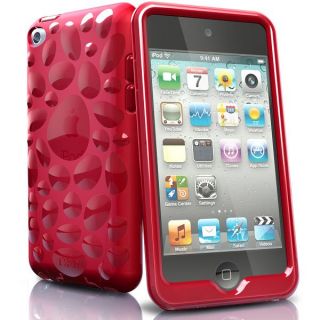   Pebble Flexible Skin Case for Apple iPod touch iTouch 4 4G   Blaze Red