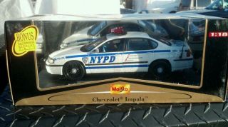 NYPD Chevy Impala 1 18 scale Maisto new in the box new white color