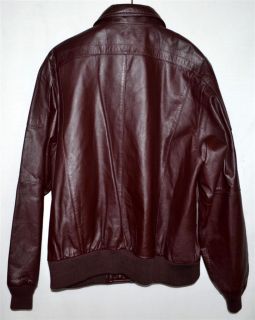 Vintage Hill Archer Red Brown Leather Mens Jacket Sz 46