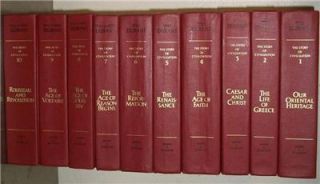   of Civilization Will and Ariel Durant 10 Volumes 1950 1967 Vol 3 1972