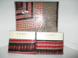   Heritage Batik Full Queen Quilt + Standard Sham 3 pc Set Red Brown