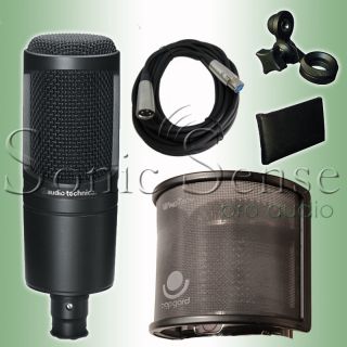 Audio Technica AT2020 Studio Condenser Microphone Mic PopGard AT  2020 